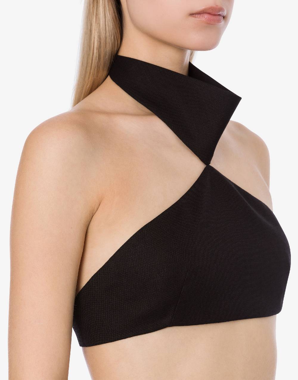 Philosophy Di Lorenzo Serafini Crop Top In Tela Di Misto Lino