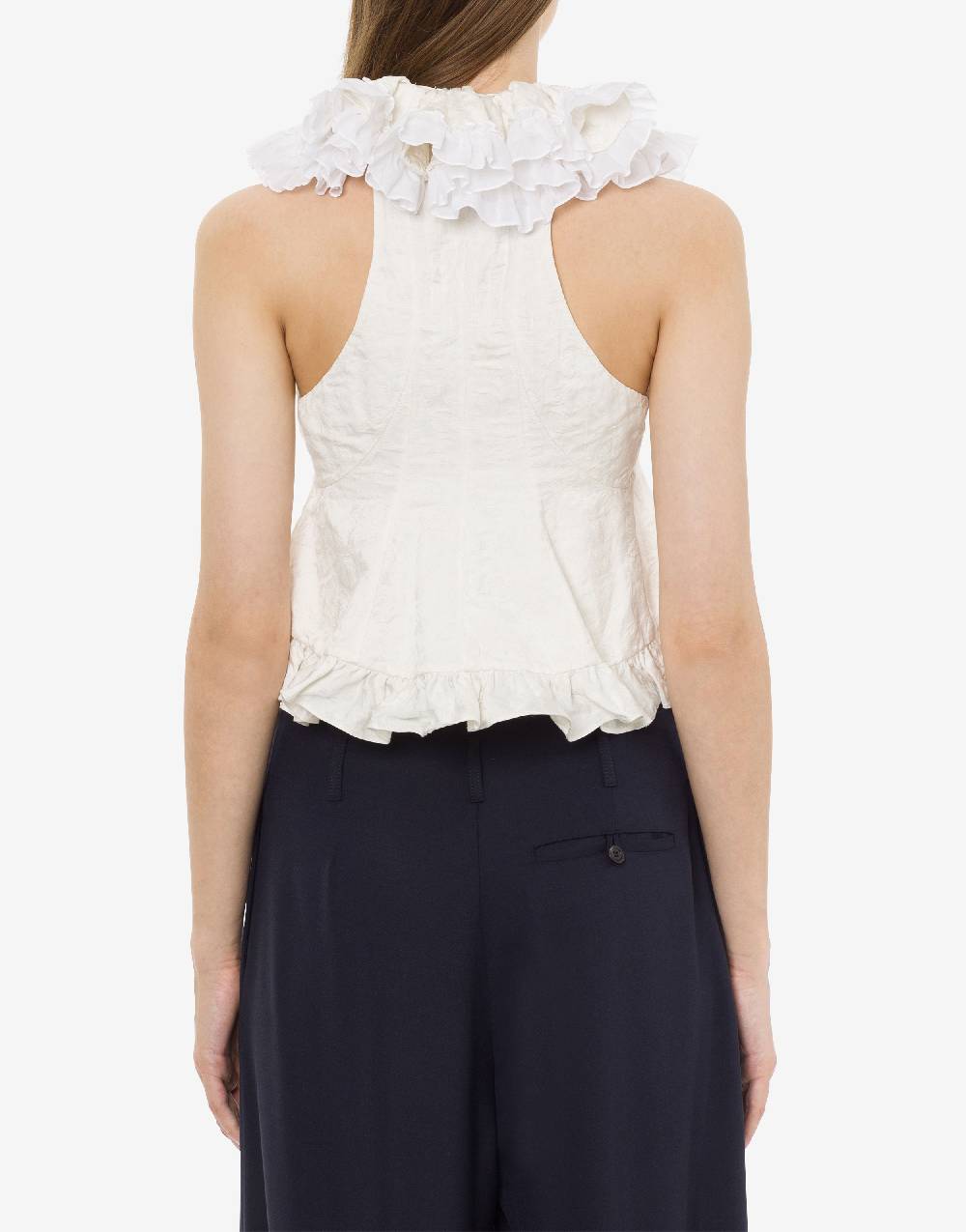 Philosophy Di Lorenzo Serafini Gilet Crop In Cotone Jacquard