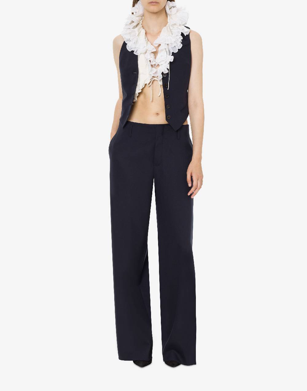 Philosophy Di Lorenzo Serafini Gilet Crop In Cotone Jacquard