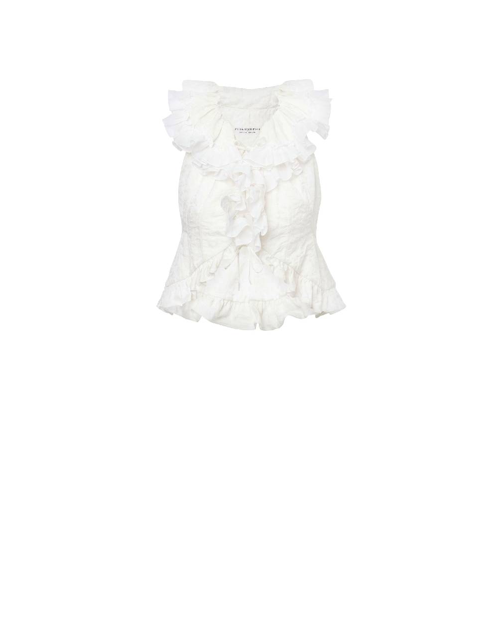 Philosophy Di Lorenzo Serafini Gilet Crop In Cotone Jacquard