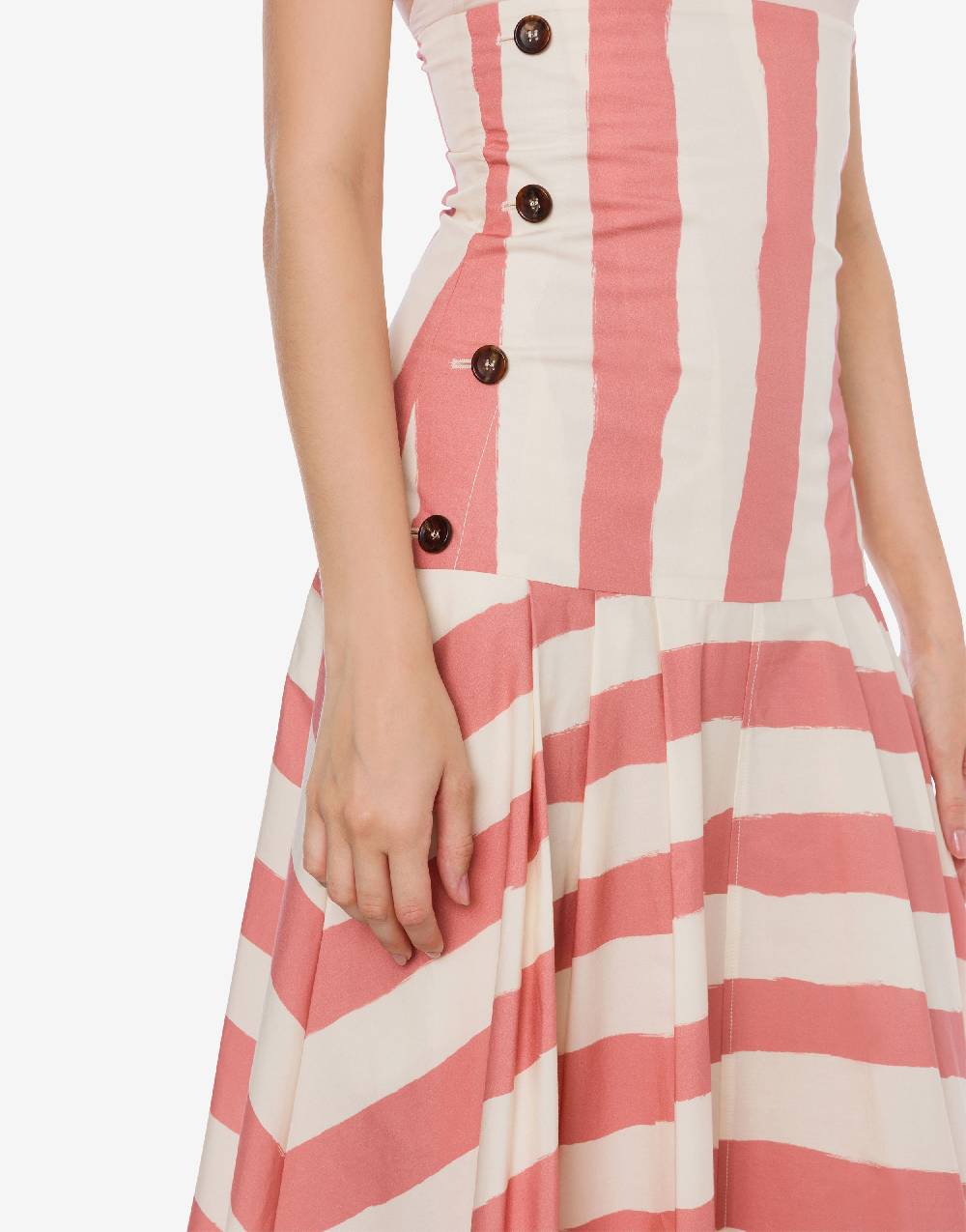 Philosophy Di Lorenzo Serafini Gonna A Righe In Cotone Stretch