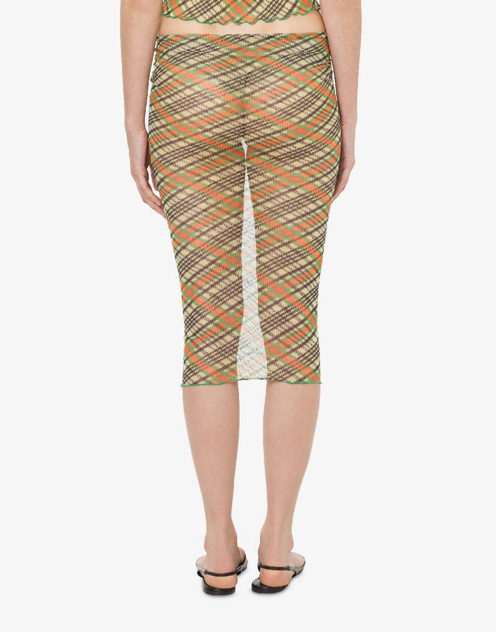 Philosophy Di Lorenzo Serafini Gonna Beachwear In Tulle Check