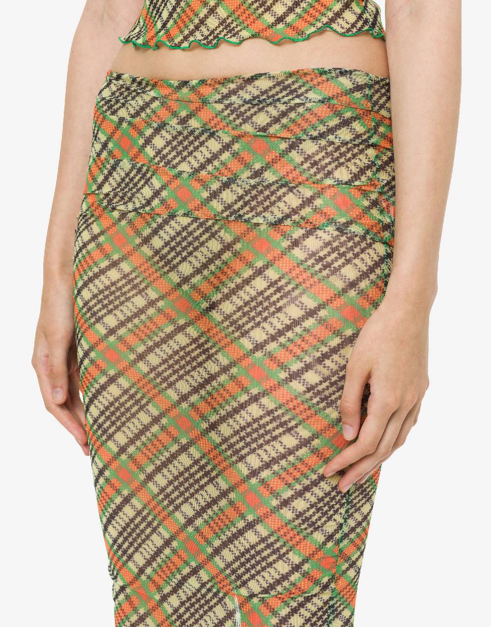 Philosophy Di Lorenzo Serafini Gonna Beachwear In Tulle Check