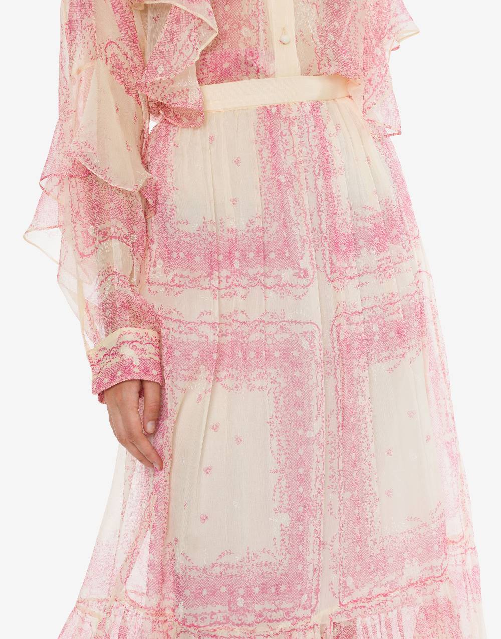 Philosophy Di Lorenzo Serafini Gonna In Crépon Di Seta Stampata