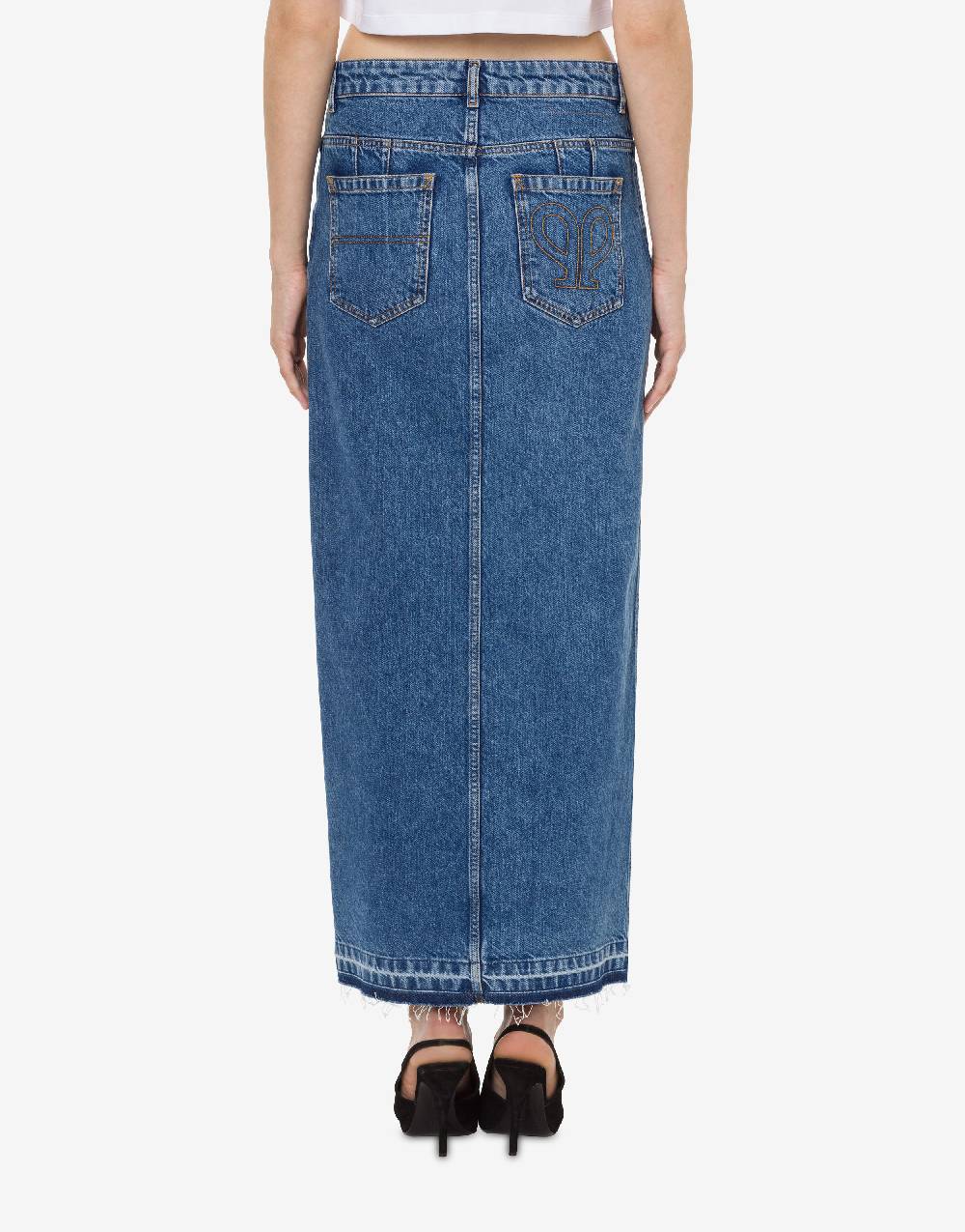 Philosophy Di Lorenzo Serafini Gonna In Denim Con Spacco