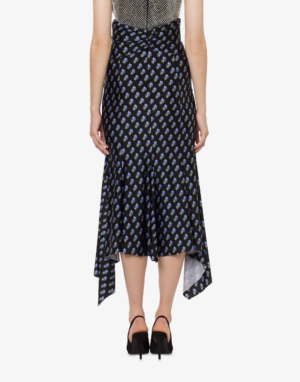 Philosophy Di Lorenzo Serafini Gonna In Lycra Con Micro Stampa Fiori