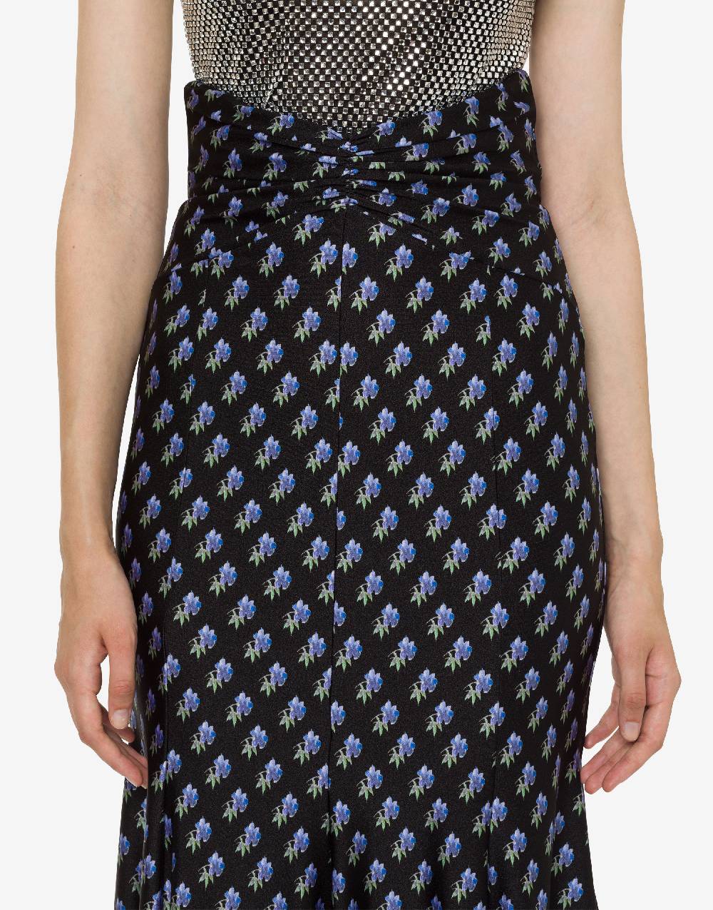 Philosophy Di Lorenzo Serafini Gonna In Lycra Con Micro Stampa Fiori