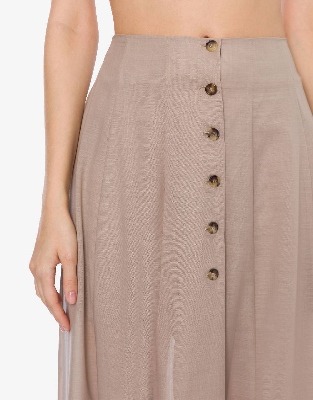 Philosophy Di Lorenzo Serafini Gonna In Voile Di Lana Con Bottoni