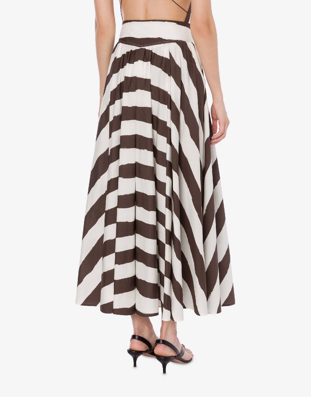 Philosophy Di Lorenzo Serafini Gonna Lunga A Righe In Cotone Stretch