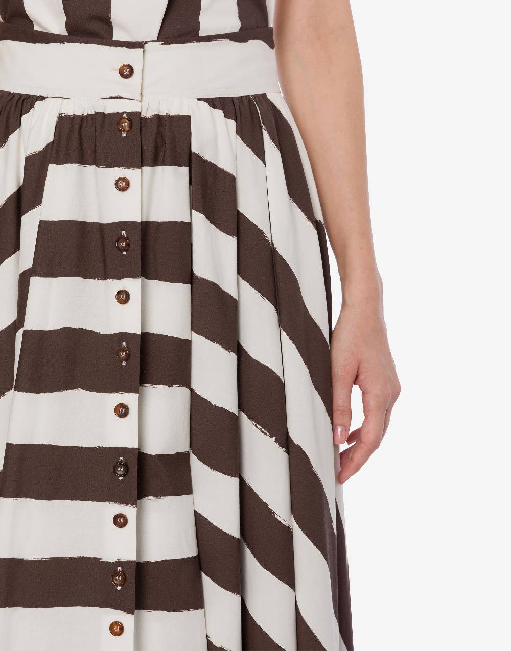 Philosophy Di Lorenzo Serafini Gonna Lunga A Righe In Cotone Stretch