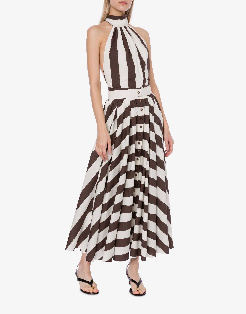 Philosophy Di Lorenzo Serafini Gonna Lunga A Righe In Cotone Stretch