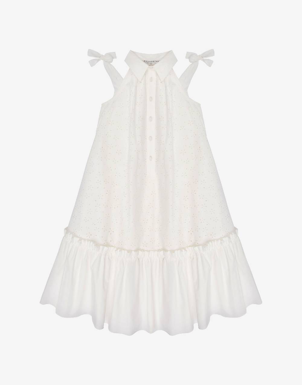 Philosophy Di Lorenzo Serafini Kids abito ad A in cotone con motivo floreale