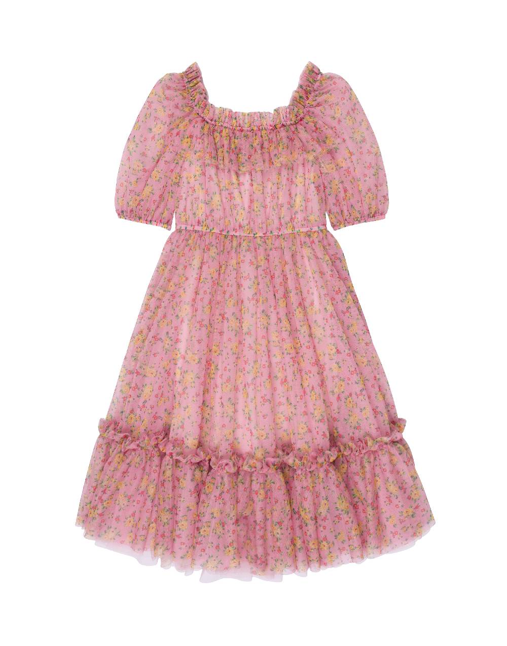 Philosophy Di Lorenzo Serafini Kids Abito In Tulle Con Stampa Fiori