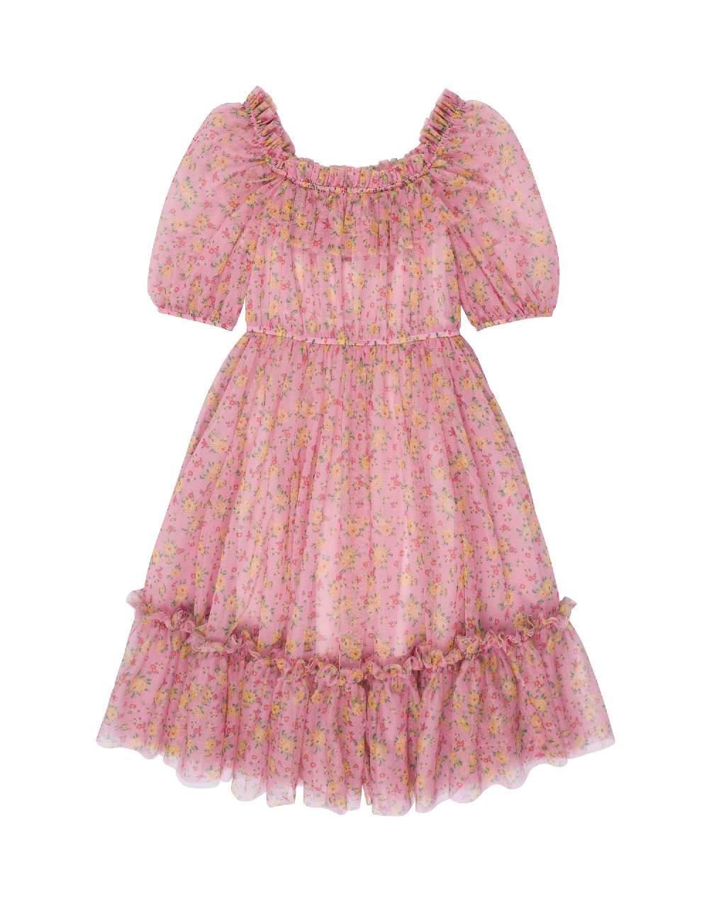 Philosophy Di Lorenzo Serafini Kids Abito In Tulle Con Stampa Fiori