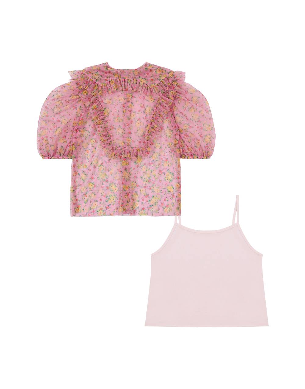 Philosophy Di Lorenzo Serafini Kids Camicia In Tulle Con Stampa Fiori
