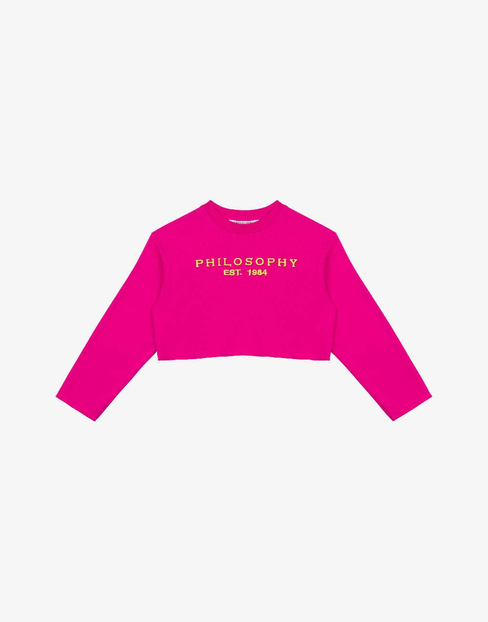 Philosophy Di Lorenzo Serafini Kids felpa in cotone con ricamo logo