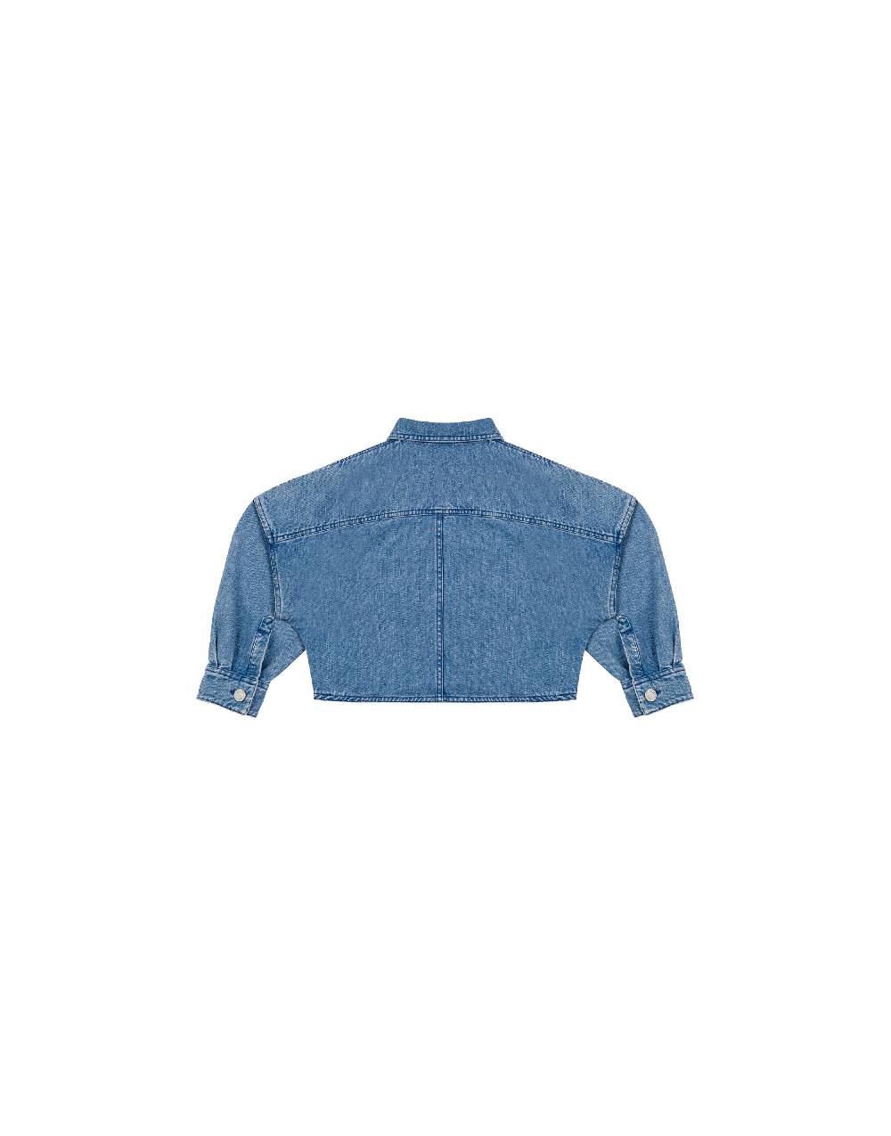 Philosophy Di Lorenzo Serafini Kids Giacca Crop In Denim Con Patch 'doppia P'