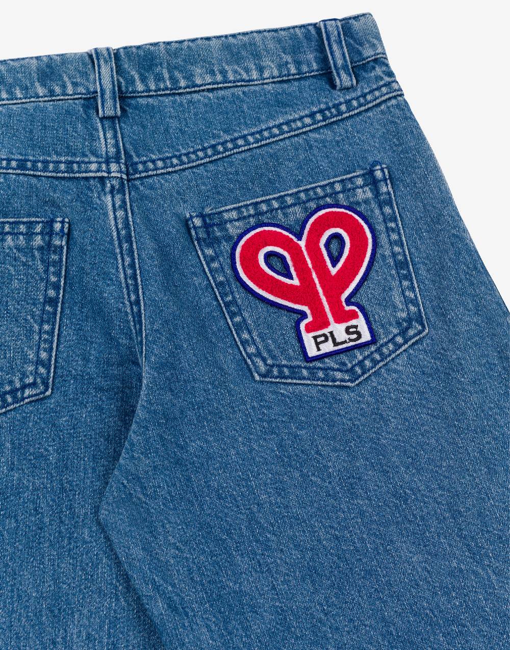 Philosophy Di Lorenzo Serafini Kids Pantalone In Denim Con Patch 'doppia P'