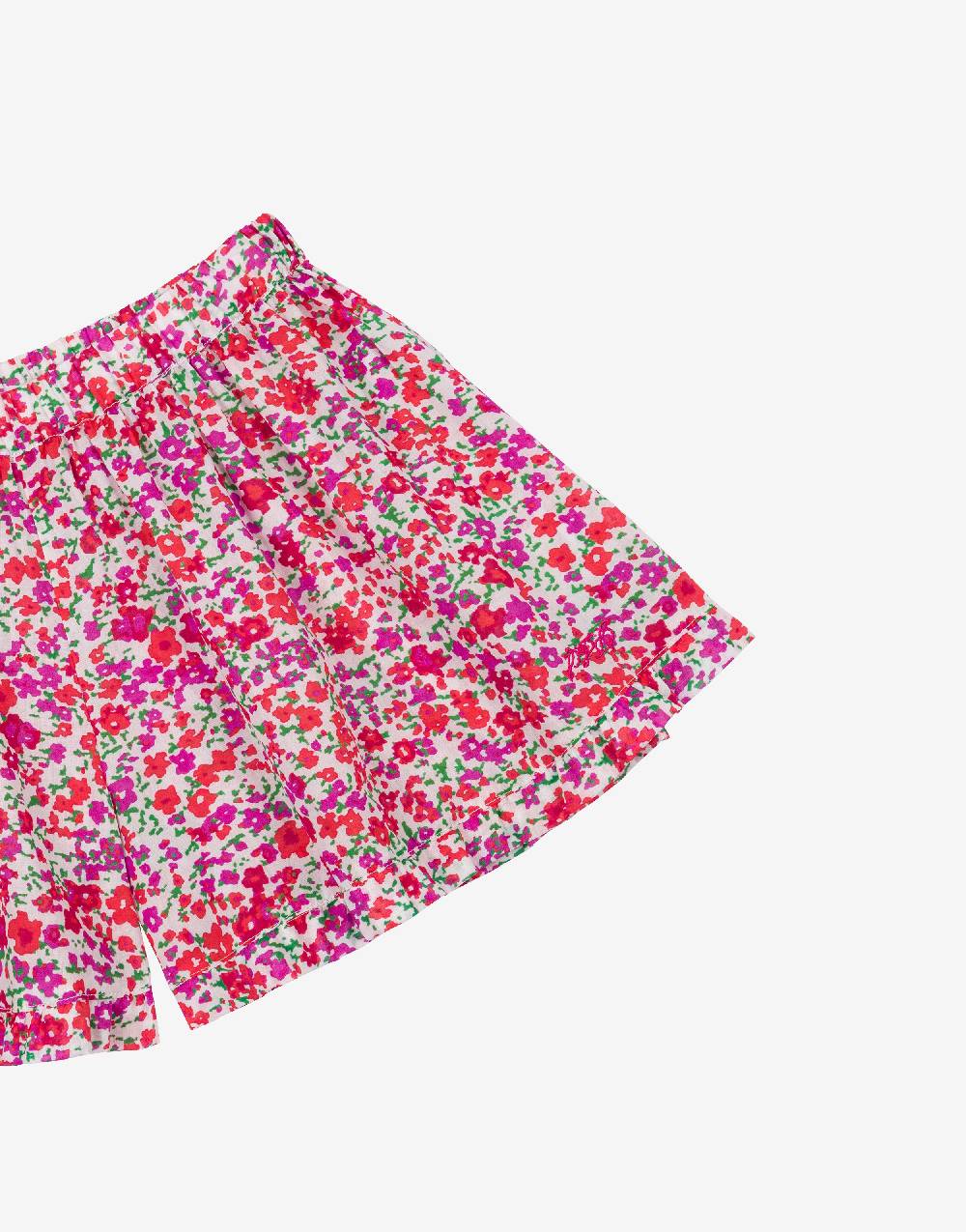 Philosophy Di Lorenzo Serafini Kids Short In Cotone Con Stampa Fiori