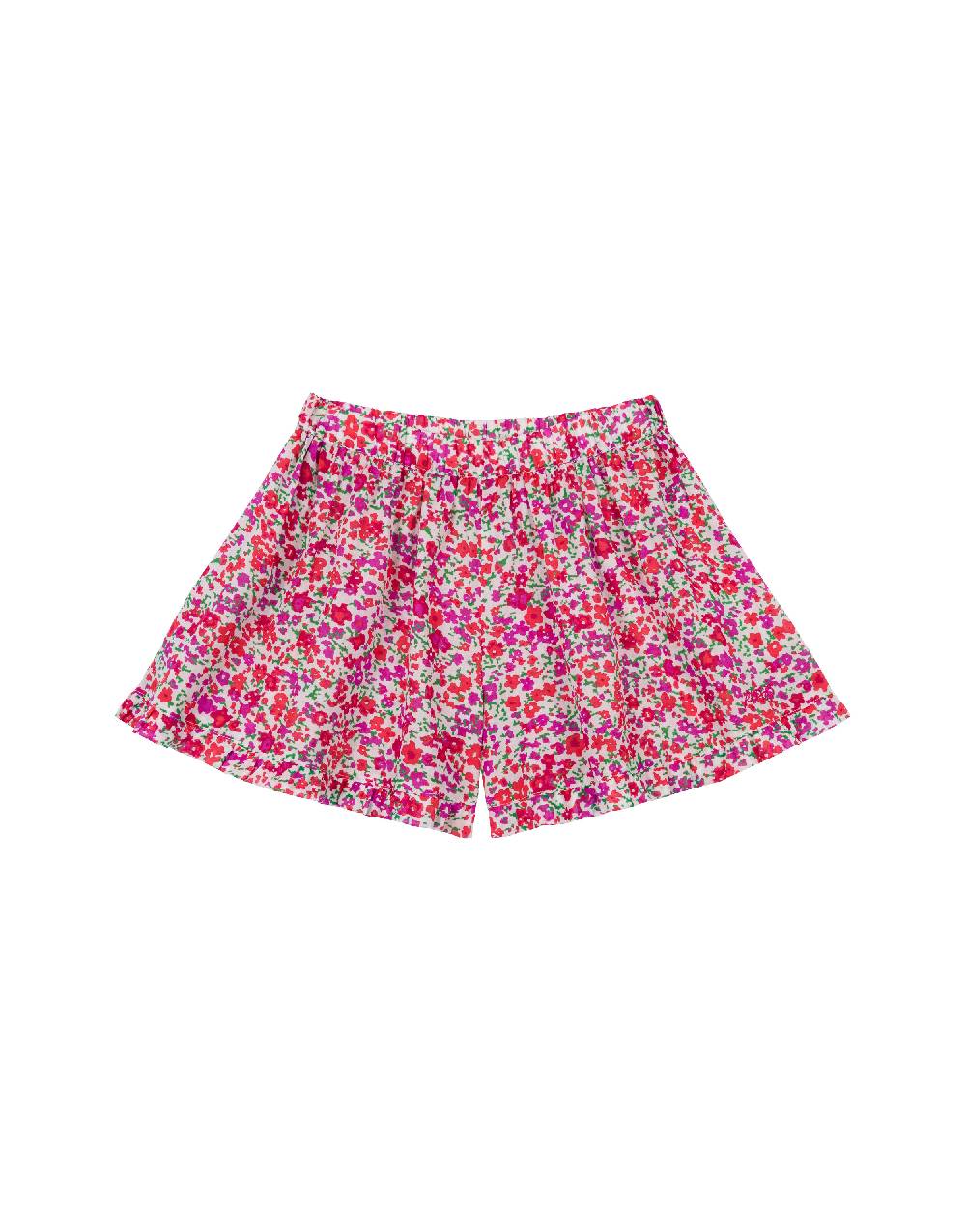 Philosophy Di Lorenzo Serafini Kids Short In Cotone Con Stampa Fiori