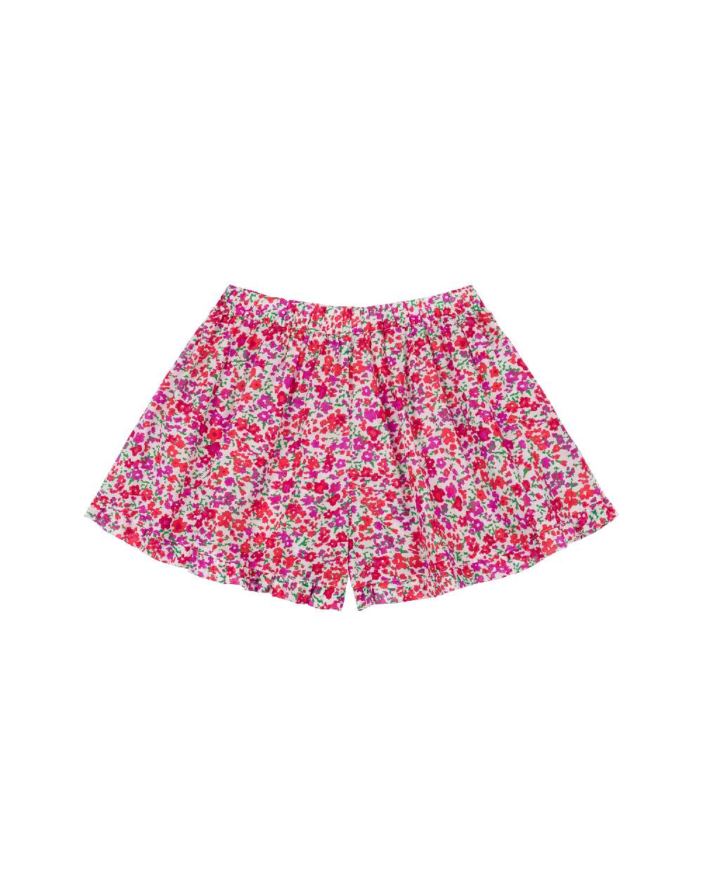 Philosophy Di Lorenzo Serafini Kids Short In Cotone Con Stampa Fiori