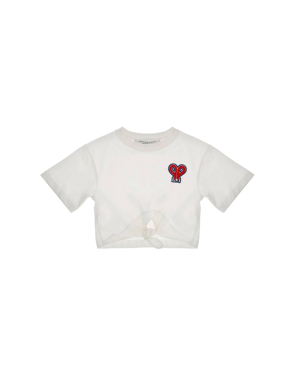Philosophy Di Lorenzo Serafini Kids T-shirt Crop Con Patch 'doppia P'