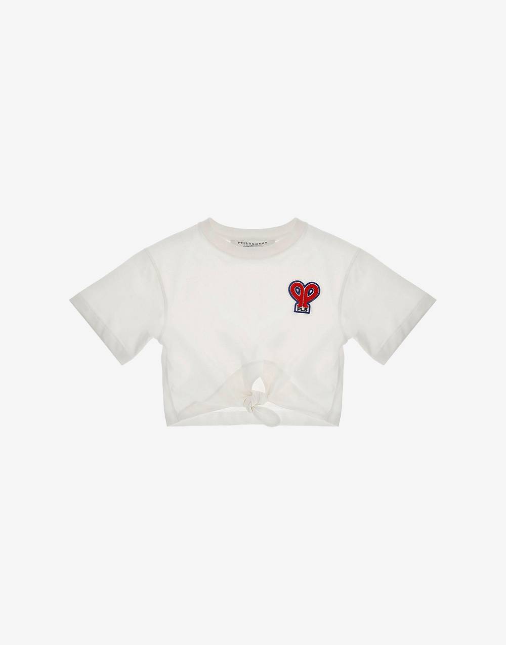 Philosophy Di Lorenzo Serafini Kids t-shirt crop con patch 'doppia P'