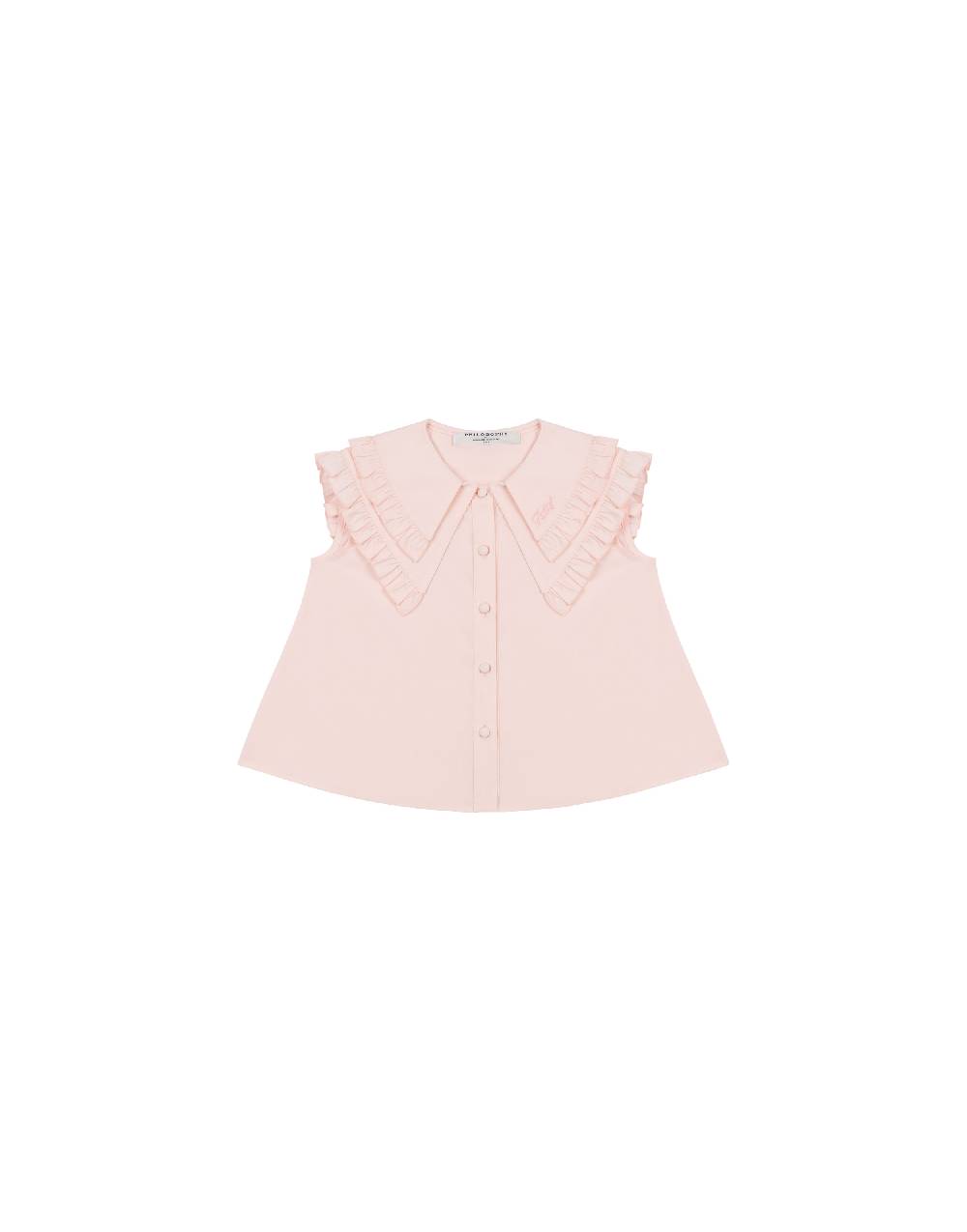 Philosophy Di Lorenzo Serafini Kids Top In Popeline Con Maxi Colletto