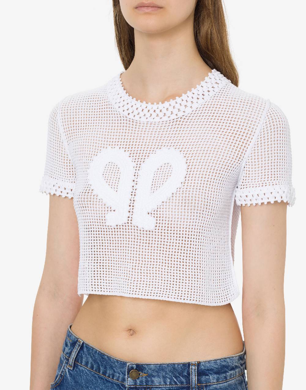 Philosophy Di Lorenzo Serafini Maglia Crop In Rete Stretch Doppia P