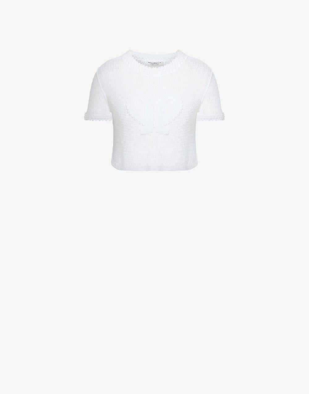 Philosophy Di Lorenzo Serafini Maglia crop in rete stretch Doppia P