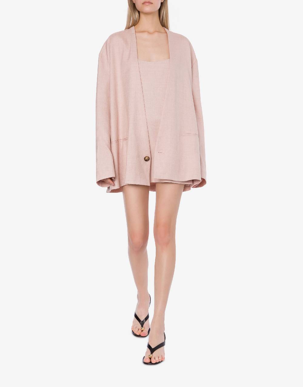 Philosophy Di Lorenzo Serafini Minidress In Tela Misto Lino