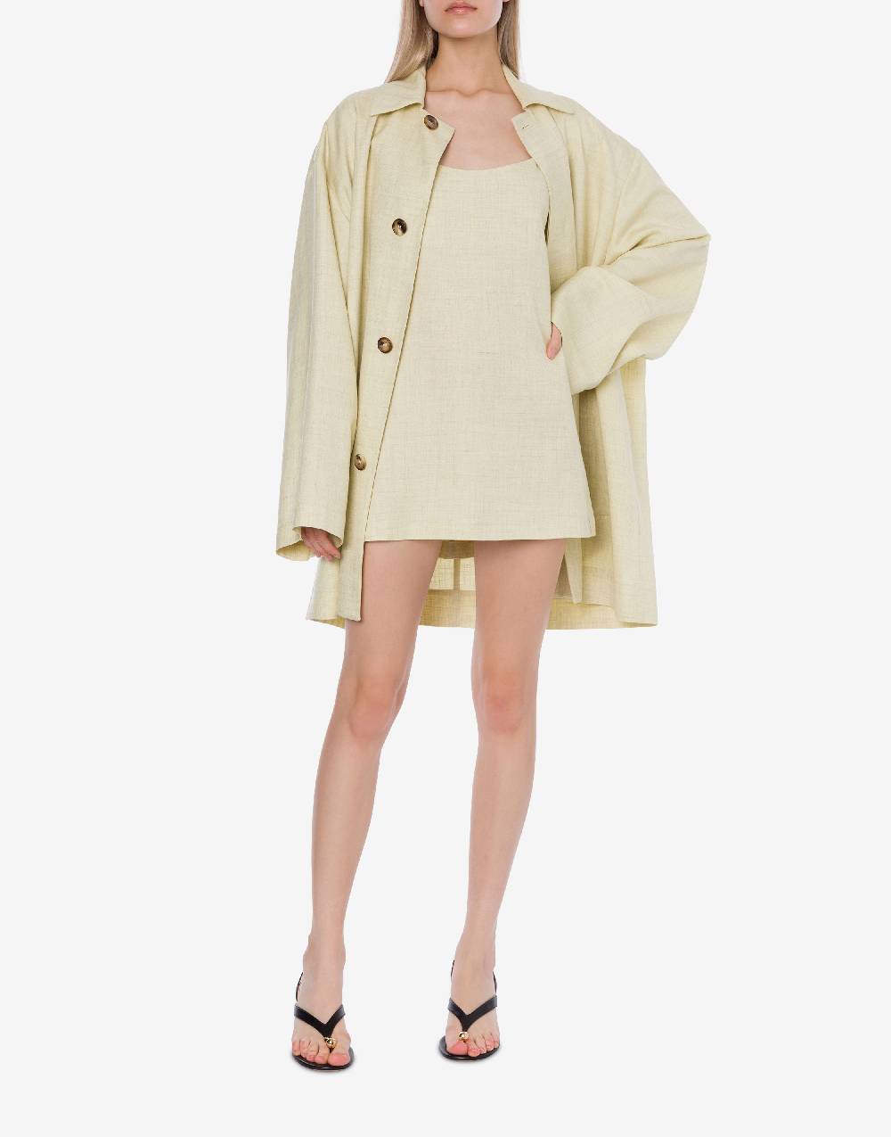 Philosophy Di Lorenzo Serafini Minidress In Tela Misto Lino