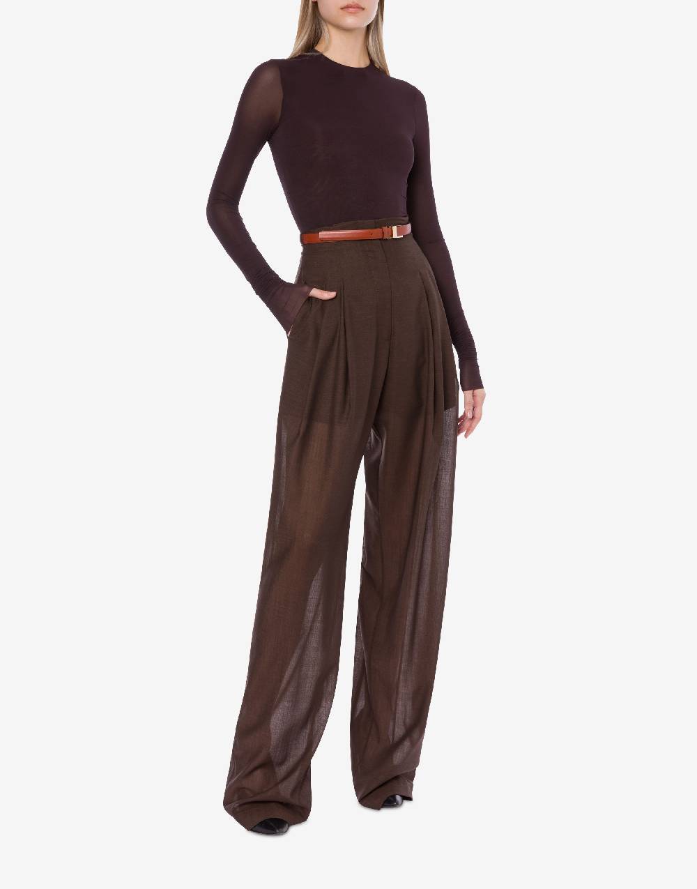 Philosophy Di Lorenzo Serafini Pantalone Ampio In Voile Di Lana