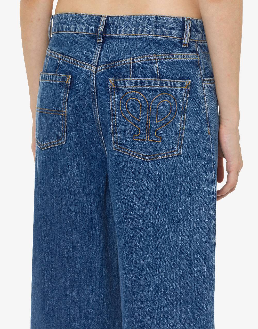 Philosophy Di Lorenzo Serafini Pantalone Oversize In Denim
