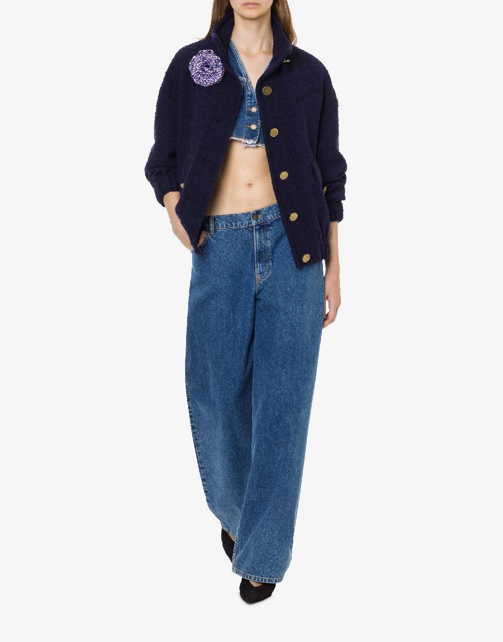 Philosophy Di Lorenzo Serafini Pantalone Oversize In Denim