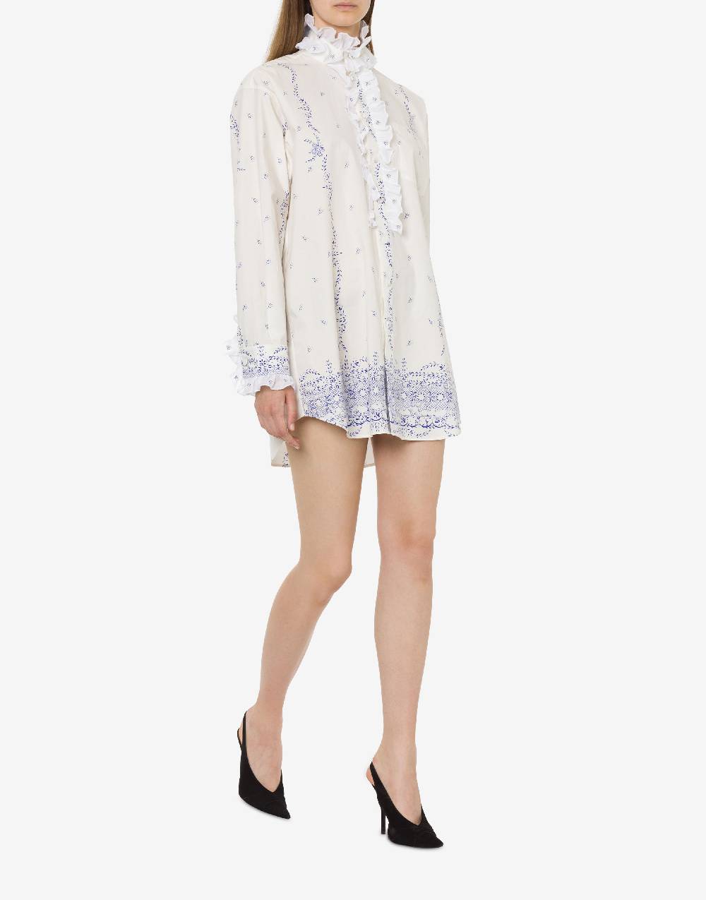 Philosophy Di Lorenzo Serafini Shirt Dress In Popeline Stampato
