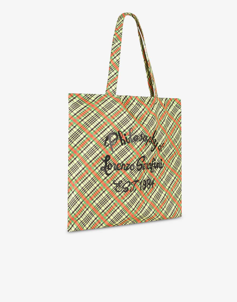 Philosophy Di Lorenzo Serafini Shopper Beachwear Con Stampa Check