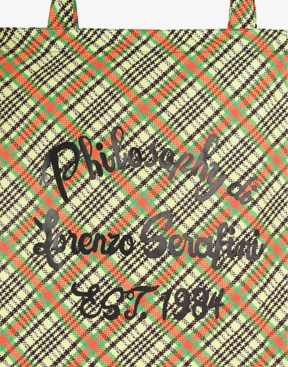 Philosophy Di Lorenzo Serafini Shopper Beachwear Con Stampa Check