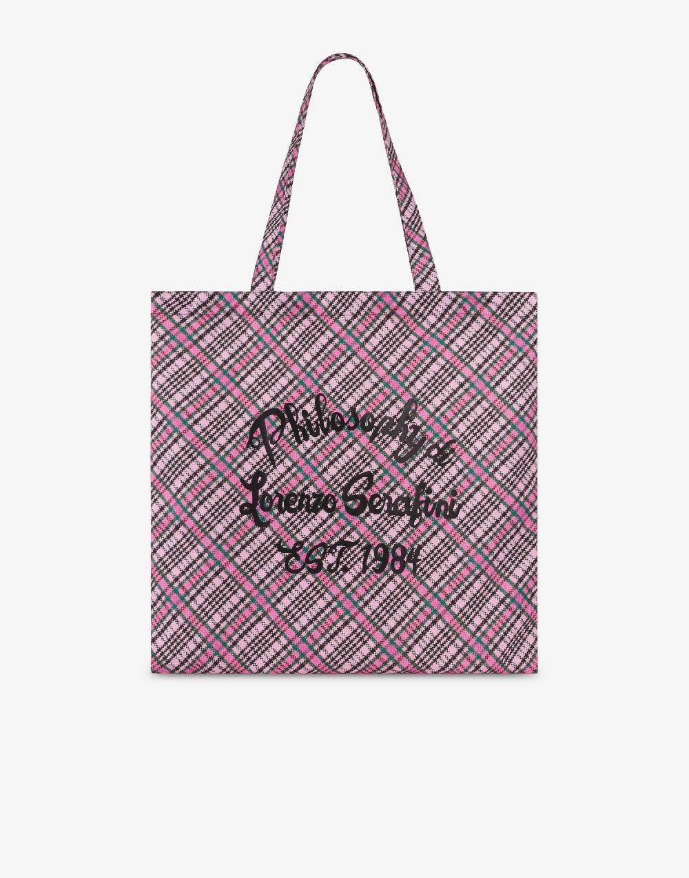 Philosophy Di Lorenzo Serafini Shopper beachwear con stampa Check