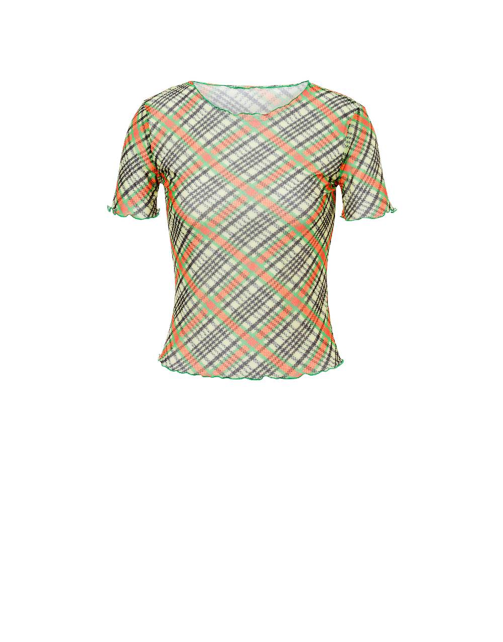 Philosophy Di Lorenzo Serafini T-shirt Beachwear In Tulle Check