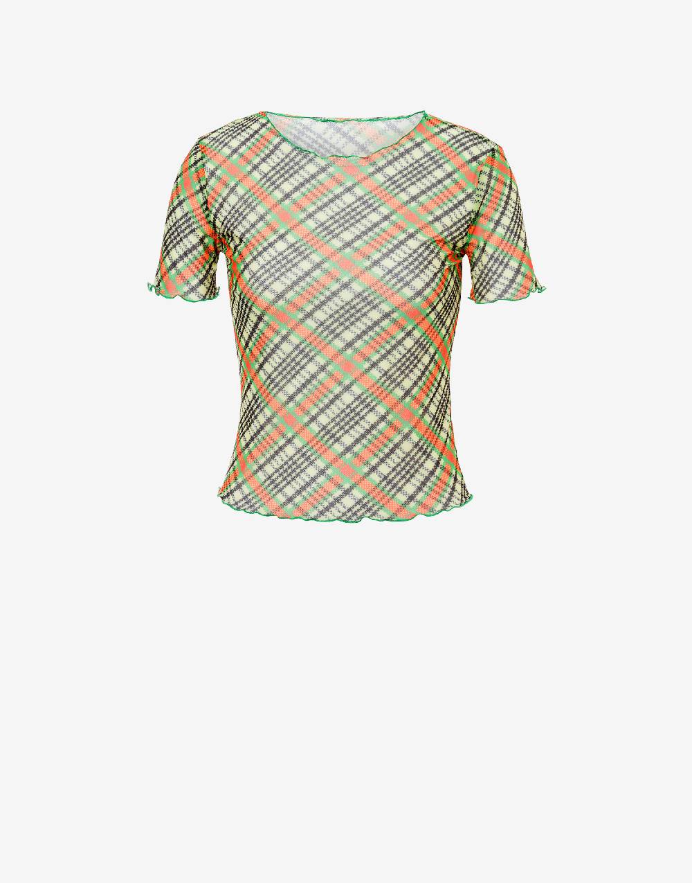 Philosophy Di Lorenzo Serafini T-shirt beachwear in tulle Check