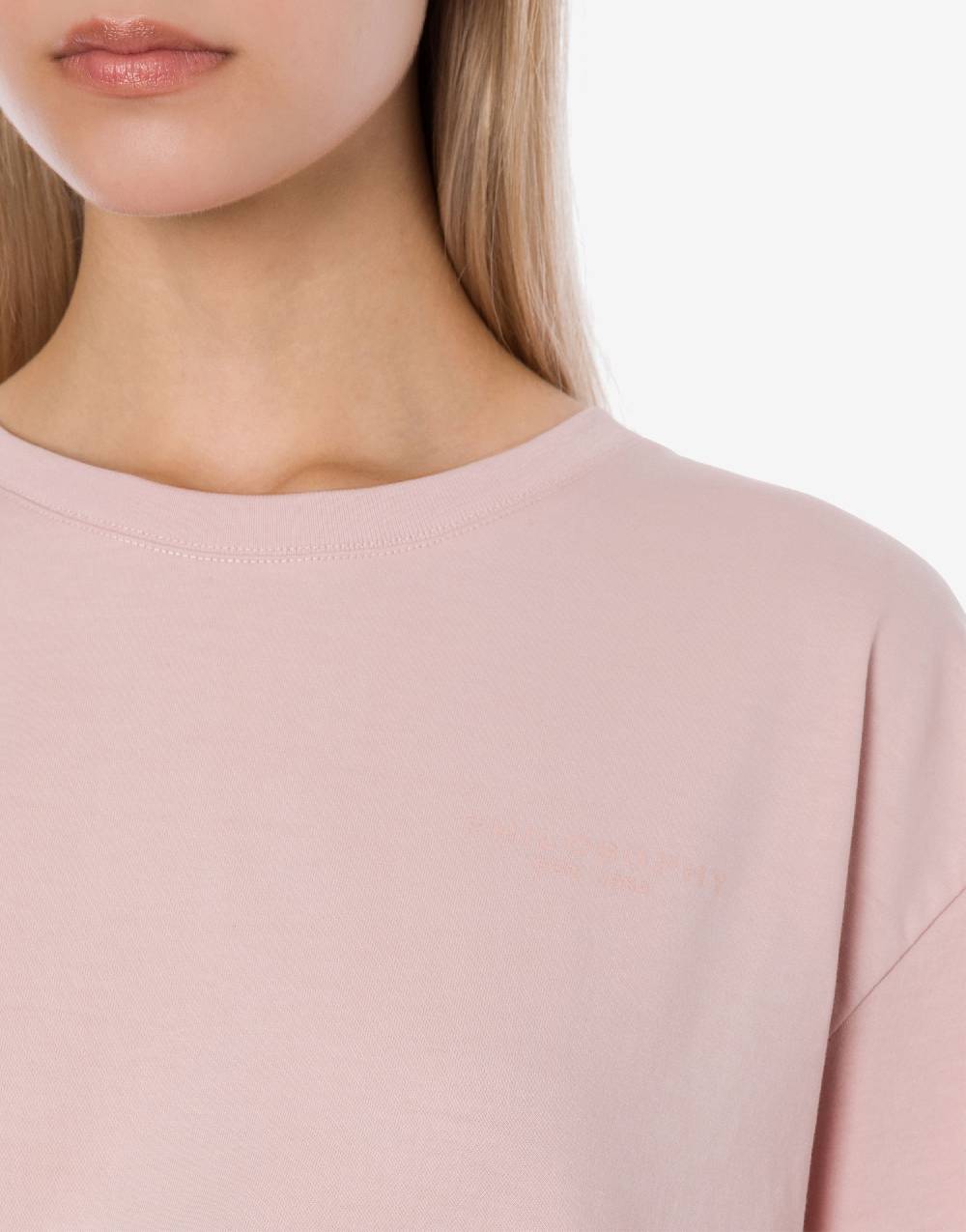 Philosophy Di Lorenzo Serafini T-shirt Crop In Jersey Con Logo