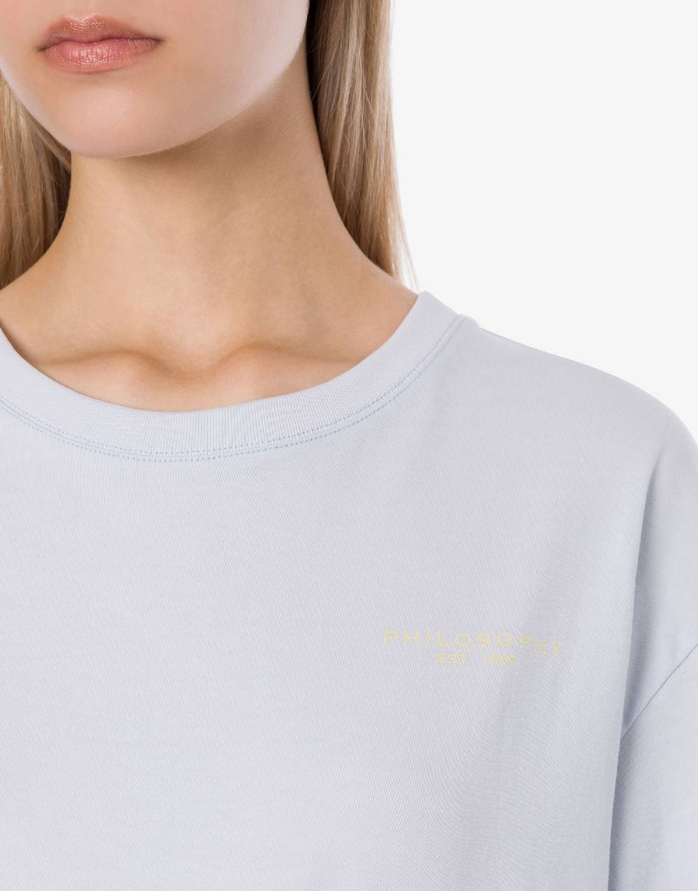 Philosophy Di Lorenzo Serafini T-shirt Crop In Jersey Con Logo