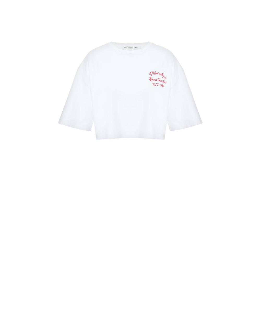 Philosophy Di Lorenzo Serafini T-shirt Cropped Con Stampa Logo