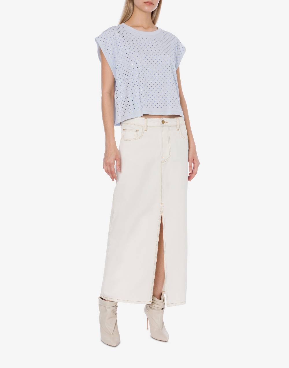 Philosophy Di Lorenzo Serafini T-shirt In Jersey Con Strass