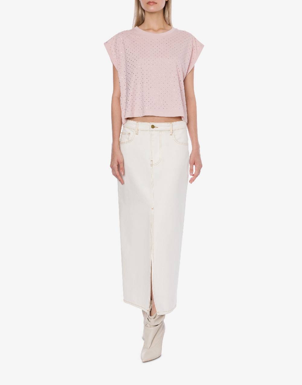 Philosophy Di Lorenzo Serafini T-shirt In Jersey Con Strass