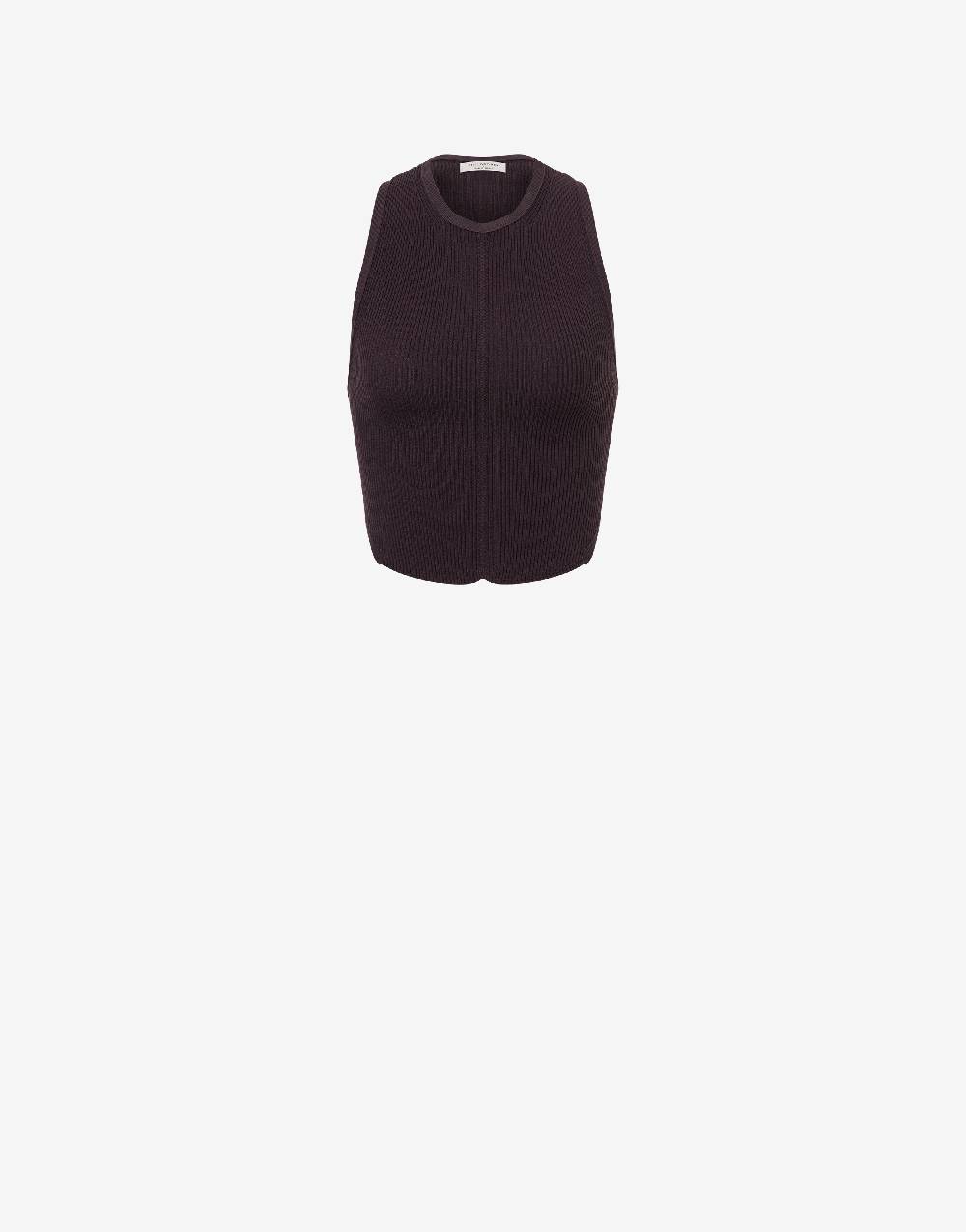 Philosophy Di Lorenzo Serafini Top crop a costine stretch con piercing
