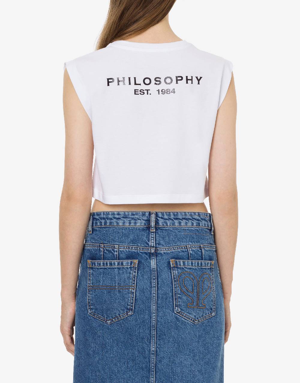 Philosophy Di Lorenzo Serafini Top Crop In Jersey Con Logo