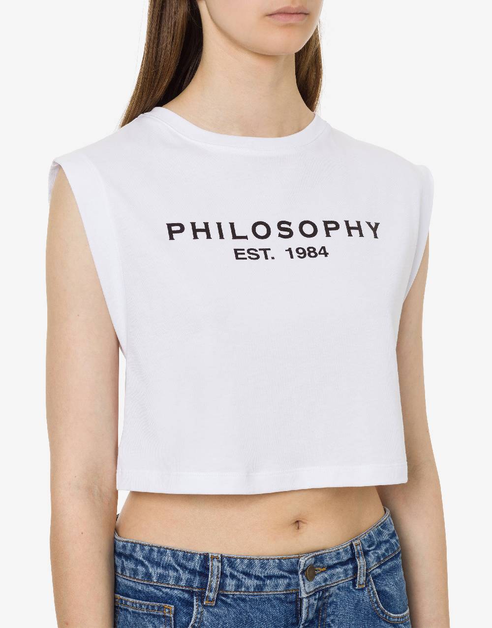 Philosophy Di Lorenzo Serafini Top Crop In Jersey Con Logo