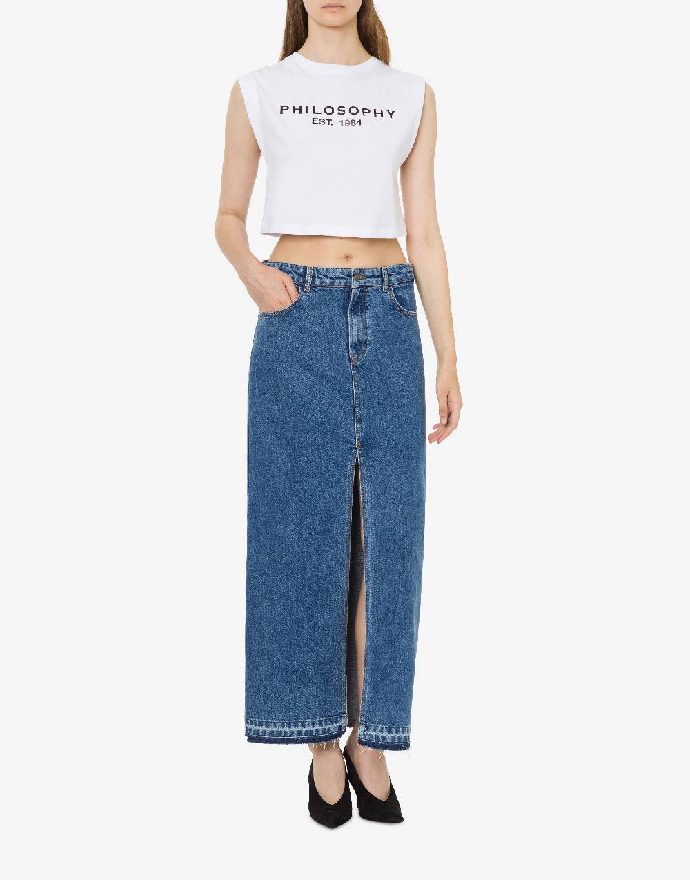 Philosophy Di Lorenzo Serafini Top Crop In Jersey Con Logo